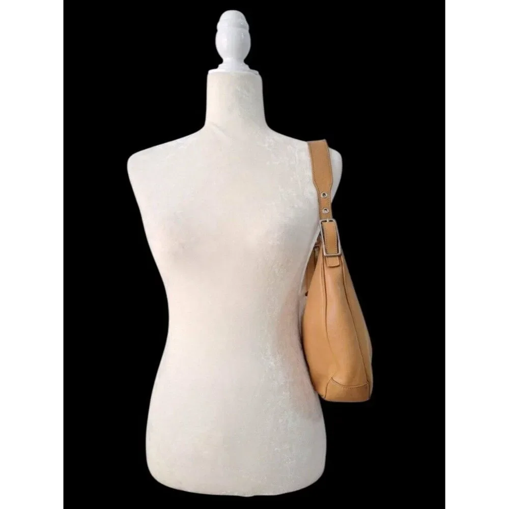 Coach Women's Vintage Zoe Tan leather Shoulder Hobo Bag Purse 9342
